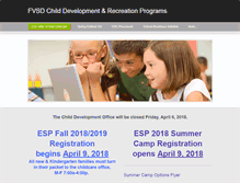 Tablet Screenshot of fvsdchildcareprograms.com
